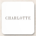 Dessous-de-verre Nom professionnel minimaliste élégant<br><div class="desc">Différentes options de taille et de type,  Outil de création facile à utiliser. Vous n'avez qu'à modifier le nom.</div>