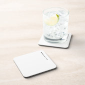 Dessous-de-verre Nom vertical gris noir minimal blanc classique (Côté Droit)