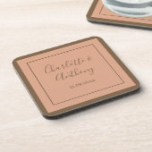 Dessous-de-verre Noms de calligraphie créative mariage Date (Côté gauche)