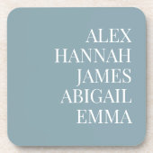 Dessous-de-verre Noms d'enfants élégants modernes Famille personnal (Devant)