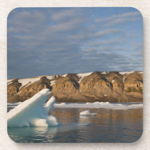 Dessous-de-verre Norvège, Svalbard, île de Spitsbergen, Coucher