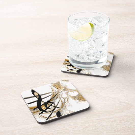 Dessous-de-verre Note musicale élégante (Côté Droit)