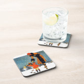 Dessous-de-verre Nourrir les oiseaux dans la neige (Côté Droit)