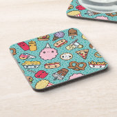 Dessous-de-verre Nourriture industrielle mignonne (Côté gauche)