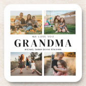 Dessous-de-verre Nous t'aimons Grand-mère Personnalisé 4 Photo Coll (Devant)