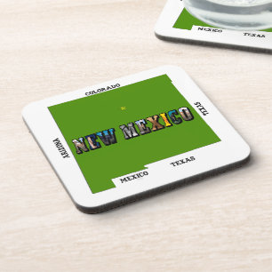 Dessous-de-verre Nouveau Mexique Plan Plan Texte Photo