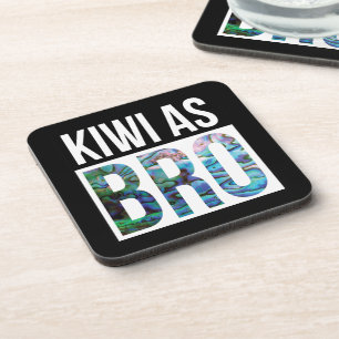 DESSOUS-DE-VERRE NOUVELLE-ZÉLANDE KIWI EN TANT QUE BRO PAUA