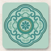 Dessous-de-verre nuage vert traditionnel chinois Ruyi (Devant)