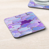 Dessous-de-verre Nuages japonais, crépuscule, violet et violet prof (Côté gauche)