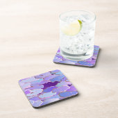 Dessous-de-verre Nuages japonais, crépuscule, violet et violet prof (Côté Droit)