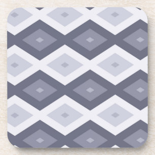 Dessous-de-verre Nuances de bleu gris motif diamant