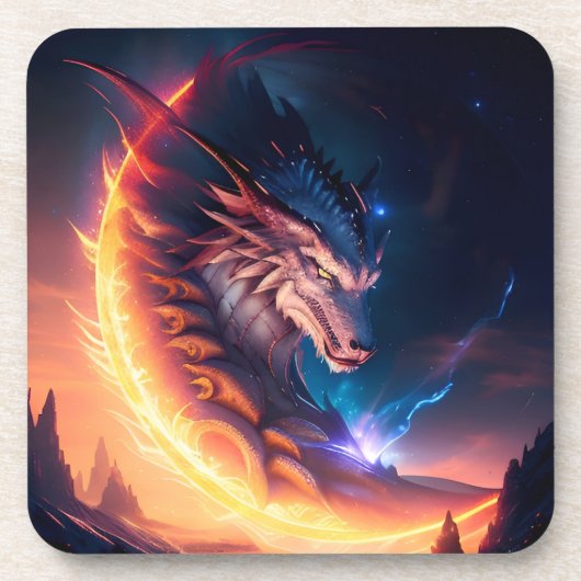 Dessous-de-verre Nuit de feu Dragon Scape (Devant)