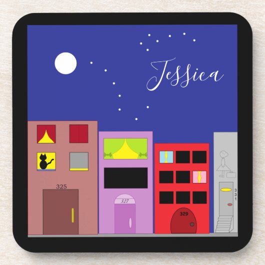 Dessous-de-verre Nuit en ville (Devant)