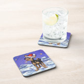 Dessous-de-verre Nuit étoilée Chihuhua de fête avec un chapeau de P (Côté Droit)