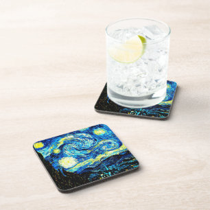 Dessous-de-verre Nuit étoilée, peinture mondiale célèbre de Van Gog