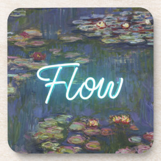 Dessous-de-verre Nymphéas Remix – Néon « FLOW » Art mural et Cadeau