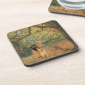 Dessous-de-verre Observation des oiseaux d'Airedale Terrier (Côté gauche)