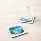 Dessous-de-verre Ocean Paradise - Plage tropicale Oasis (Côté Droit)