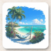 Dessous-de-verre Ocean Paradise - Plage tropicale Oasis (Devant)