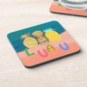 Dessous-de-verre Ocean Tiki Pineapple Luau (Côté gauche)