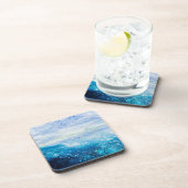 Dessous-de-verre Ocean wave painting, sea foam (Côté Droit)