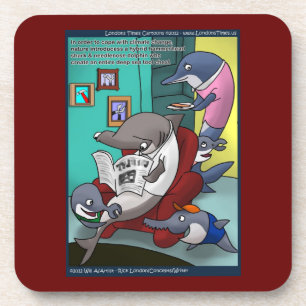 Dessous-de-verre Océanographie/Réchauffement climatique Cartoon Des