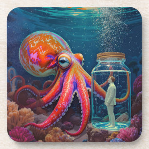 Dessous-de-verre "Ocean's Silent Captive" - Portrait de pieuvre
