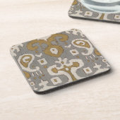 Dessous-de-verre Ochre Ikat I (Côté gauche)