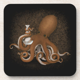Dessous-de-verre Octopus Avec Chimie Flask Steampunk Science