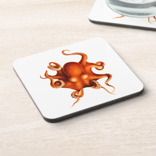 Dessous-de-verre Octopus rouge (Côté gauche)