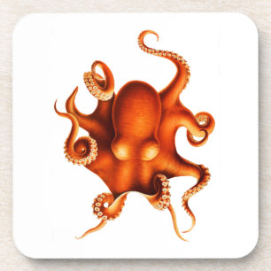Dessous-de-verre Octopus rouge