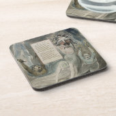 Dessous-de-verre Ode à l'adversité, "des poèmes de Thomas Gray", (Côté gauche)