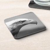 Dessous-de-verre Oeil d'aigle noir et blanc (Côté gauche)