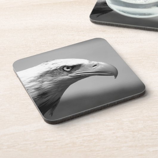 Dessous-de-verre Oeil d'aigle noir et blanc (Côté gauche)