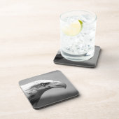 Dessous-de-verre Oeil d'aigle noir et blanc (Côté Droit)