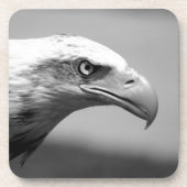 Dessous-de-verre Oeil d'aigle noir et blanc (Devant)