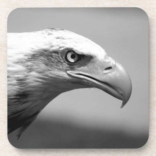 Dessous-de-verre Oeil d'aigle noir et blanc (Devant)