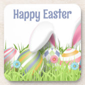 Dessous-de-verre OEufs de lapin de couleur mignonne EASTER (Devant)