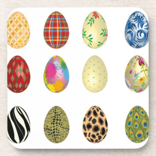 Dessous-de-verre oeufs de pâques colorés