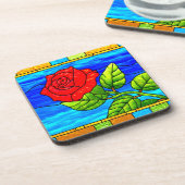 Dessous-de-verre Oeuvre rose (Côté gauche)