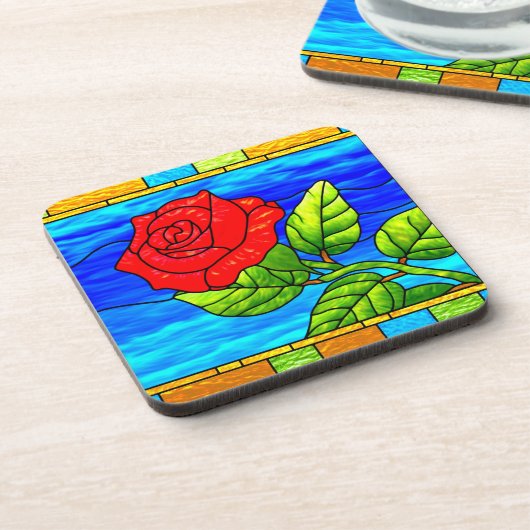 Dessous-de-verre Oeuvre rose (Côté gauche)