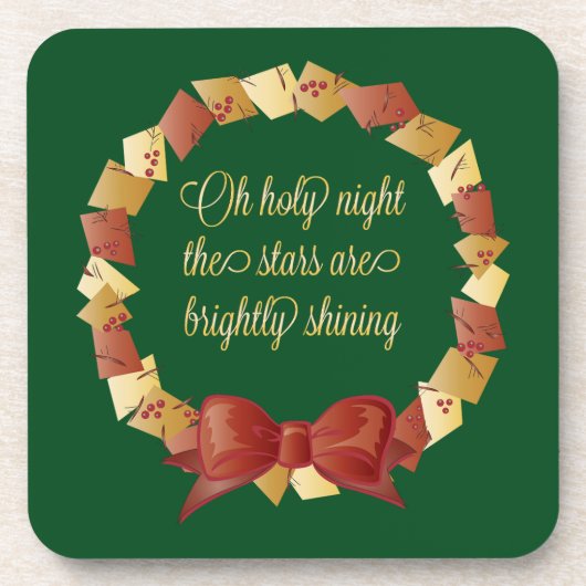 Dessous-de-verre Oh Holy Night Lyrics Design (Devant)