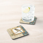 Dessous-de-verre Oiseau Brown et bleu sur une branche (Côté Droit)