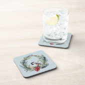 Dessous-de-verre Oiseau de poule de Noël dans l'art de la couronne (Côté Droit)