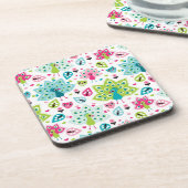 Dessous-de-verre oiseau et hibou de paon (Côté gauche)