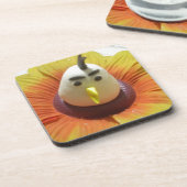 Dessous-de-verre Oiseau sculpté en Tournesol Imprimer (Côté gauche)