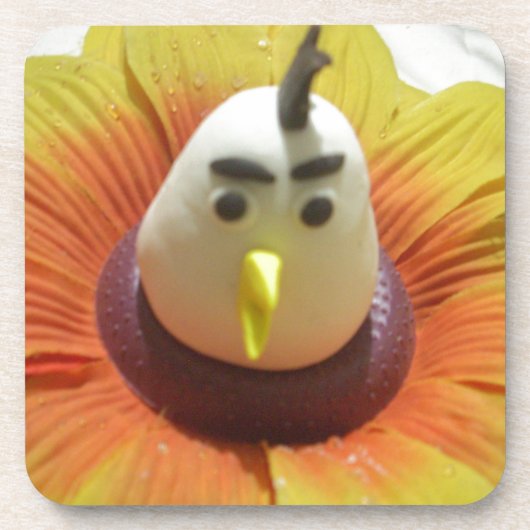 Dessous-de-verre Oiseau sculpté en Tournesol Imprimer (Devant)