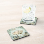 Dessous-de-verre Oiseaux boisés enchantés Dove Swirl Personnalisé (Côté Droit)