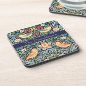 Dessous-de-verre Oiseaux & Fleurs Wm Morris Ajouter un nom (Côté gauche)