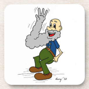 Dessous-de-verre Old Man Waving Beard Coasters - Set of 6